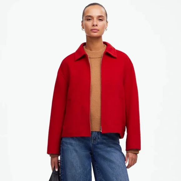 Madewell Double-Faced Rounded-Sleeve Jacket - Picture 1 of 9